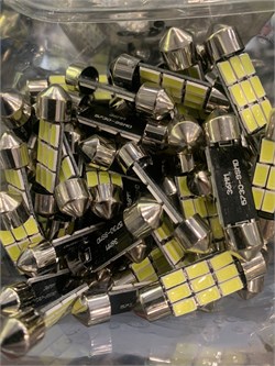 Лампа автомобильная светодиодная T11 12V 36MM 39MM 42MM белый свет SJ-5630-3609 - фото 5107