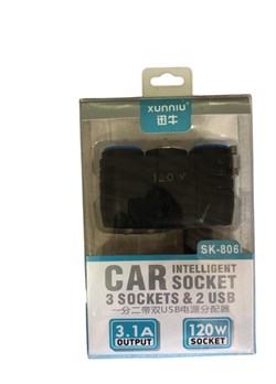 Разветвитель прикуривателя Xunniu SK-806 SK-806 - фото 6255