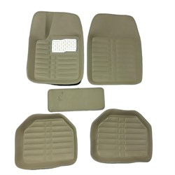 Универсальные автомобильные коврики кожанные 8774 бежевый 00900/65