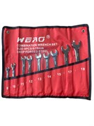 Набор рожковых ключей Weao 9 предметов 8-19 мм 16055